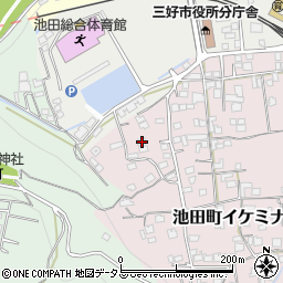 徳島県三好市池田町イケミナミ2117周辺の地図