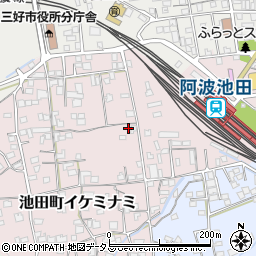 徳島県三好市池田町イケミナミ1901周辺の地図