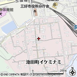 徳島県三好市池田町イケミナミ1933周辺の地図