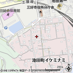 徳島県三好市池田町イケミナミ2135周辺の地図