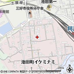 徳島県三好市池田町イケミナミ1932周辺の地図