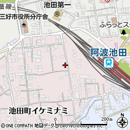徳島県三好市池田町イケミナミ1921周辺の地図