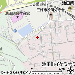 徳島県三好市池田町イケミナミ2127周辺の地図