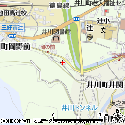 徳島県三好市井川町岡野前86周辺の地図