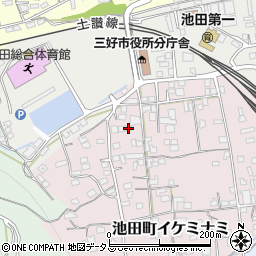 徳島県三好市池田町イケミナミ2137周辺の地図
