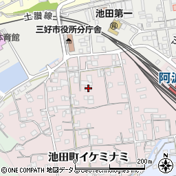 徳島県三好市池田町イケミナミ1928周辺の地図