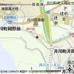 徳島県三好市井川町岡野前87周辺の地図