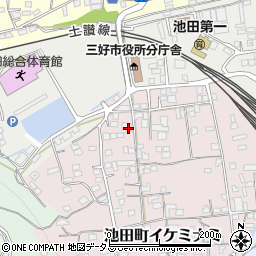 徳島県三好市池田町イケミナミ2140周辺の地図
