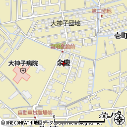 徳島県徳島市大原町余慶周辺の地図