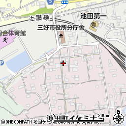 徳島県三好市池田町イケミナミ1929周辺の地図
