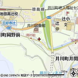 徳島県三好市井川町岡野前72周辺の地図
