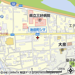 池田給食センター周辺の地図