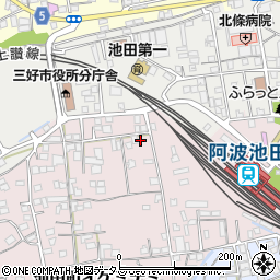 徳島県三好市池田町イケミナミ1922周辺の地図