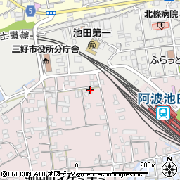 徳島県三好市池田町イケミナミ1920周辺の地図