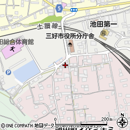 徳島県三好市池田町イケミナミ2143周辺の地図