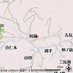徳島県徳島市北山町羽淵周辺の地図