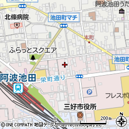 徳島県三好市池田町サラダ周辺の地図