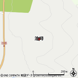 奈良県下北山村（吉野郡）池峰周辺の地図