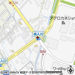 横入川周辺の地図