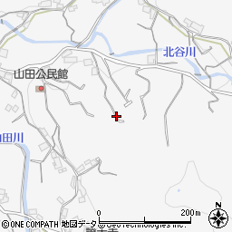和歌山県湯浅町（有田郡）山田周辺の地図