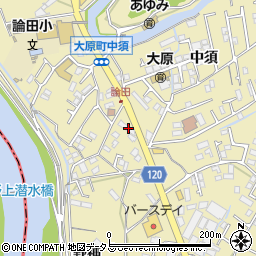 徳島県徳島市大原町中須33-1周辺の地図