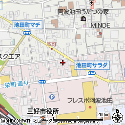 四国銀行池田支店 ＡＴＭ周辺の地図