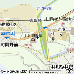 徳島県三好市井川町岡野前57周辺の地図