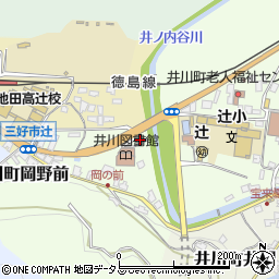 徳島県三好市井川町岡野前54周辺の地図