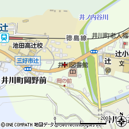 徳島県三好市井川町岡野前47周辺の地図
