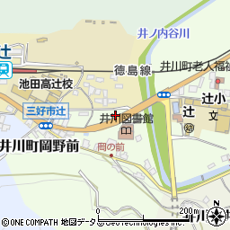 徳島県三好市井川町岡野前48周辺の地図