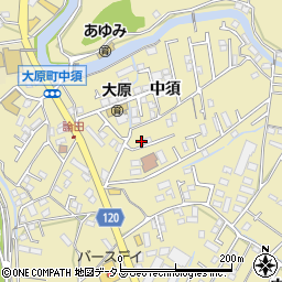 徳島県徳島市大原町中須21周辺の地図