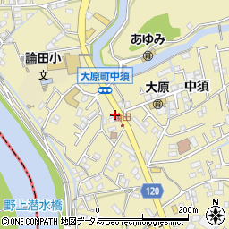徳島県徳島市大原町中須37周辺の地図