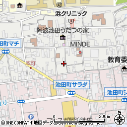 徳島県三好市池田町マチ周辺の地図