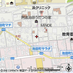 徳島県三好市池田町マチ周辺の地図