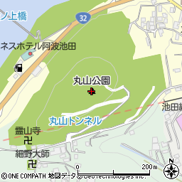 丸山公園周辺の地図