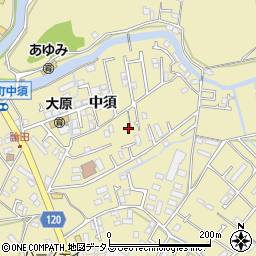 徳島県徳島市大原町中須83周辺の地図