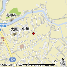 徳島県徳島市大原町中須85周辺の地図