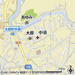 徳島県徳島市大原町中須70周辺の地図