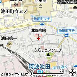 徳島県三好市池田町マチ2526-7周辺の地図