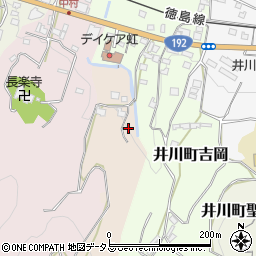 徳島県三好市井川町田中周辺の地図