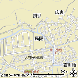 徳島県徳島市大原町長尾周辺の地図