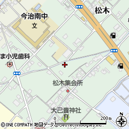 愛媛県今治市松木196-3周辺の地図