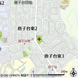 唐子台中央公園周辺の地図