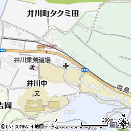 徳島県三好市井川町タクミ田80周辺の地図