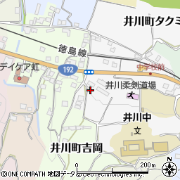 徳島県三好市井川町タクミ田7周辺の地図