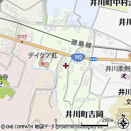 徳島県三好市井川町吉岡周辺の地図