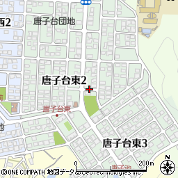 愛媛県今治市唐子台東周辺の地図