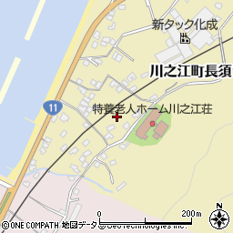 愛媛県四国中央市川之江町長須周辺の地図