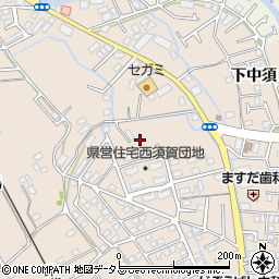 徳島県徳島市西須賀町（東開）周辺の地図
