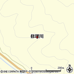 和歌山県有田郡有田川町修理川周辺の地図
